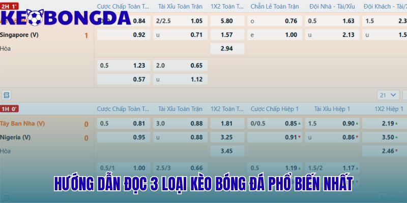 Cách Đọc Bảng Kèo Nhà Cái Và Những Ký Hiệu Cần Biết 1 Giải mã ba loại cược kinh điển Kèo Châu Á Âu và Tài Xỉu